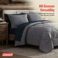 thumbnail image 3 of Coleman® 5 Piece Reversible Comforter & Sheet Set, All Season Bedding Set - Twin, Navy Blue/Grey, 3 of 3