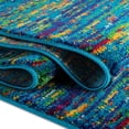 thumbnail image 5 of Rugs.com Calypso Collection Rug – 6 Ft Runner Navy Blue Medium Rug Perfect For Hallways, Entryways, 5 of 8