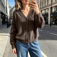 thumbnail image 4 of ABSUYY Womens Soft Fuzzy V Neck Cardigan, Cropped Button Down Sweater Jacket, Lightweight Knit Top,Size S, 4 of 4