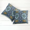 thumbnail image 6 of Ambesonne Vintage Throw Pillow Cover 2 Pack, Oriental Tile Effects, 24", Mustard Royal Blue, 6 of 7