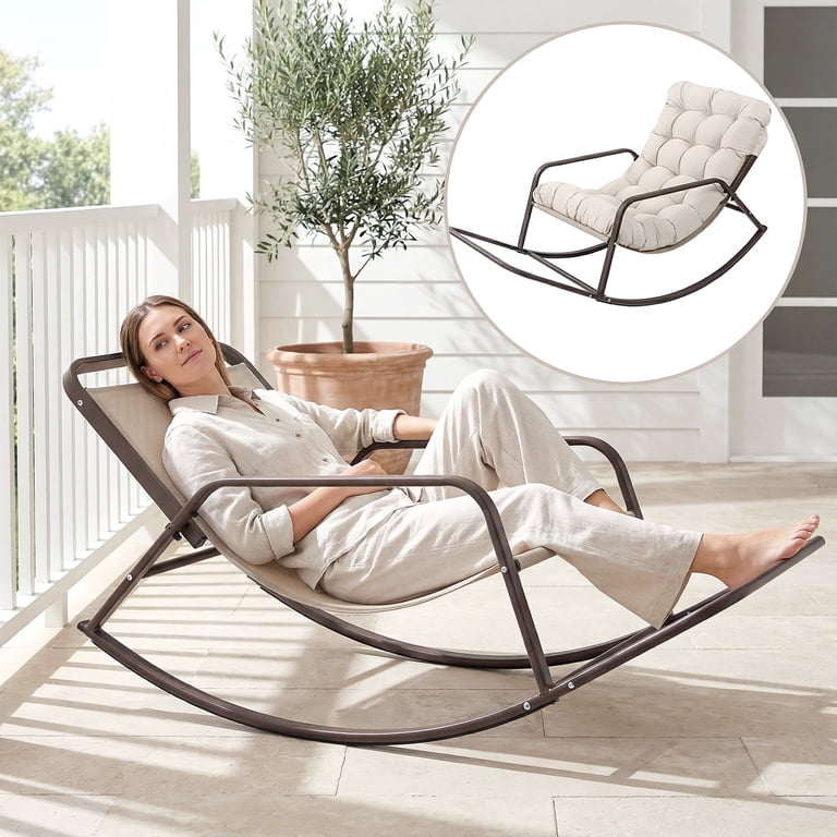 RADIATA, Oversized Rocking Chair with Footrest, 400lbs, Indoor