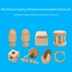 thumbnail image 5 of Material didáctico Montessori Coordinación mano-ojo Montessori Kit sensorial de haya Hebilla de dos vueltas Anillo de cuentas Huevera Juguete, 5 of 5