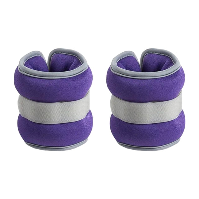 Paquete de 2 pesas para muñecas y tobillos, correa ajustable, pesas para brazos y piernas para hombres y mujeres. 05 kg morado