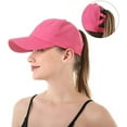 thumbnail image 4 of DOVACKA Womens Ponytail Hat Baseball Cap, Adjustable Criss Cross Baseball Cap High Bun Unisex Quick Drying Trucker Hats, 4 of 7
