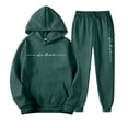 thumbnail image 7 of Fabrcox M-5XL Mens 2 Piece Sweatsuit Fleece Lined Hoodie and Sweatpants Set Causal Athletic Gym Sweatshirt Joggers Track Suits for Men Set Green 4XL, 7 of 7