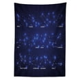 thumbnail image 3 of Ambesonne Constellation Tablecloth Rectangular Table Cover, Astrology Stars, 52"x70", Pale Blue Indigo White, 3 of 4