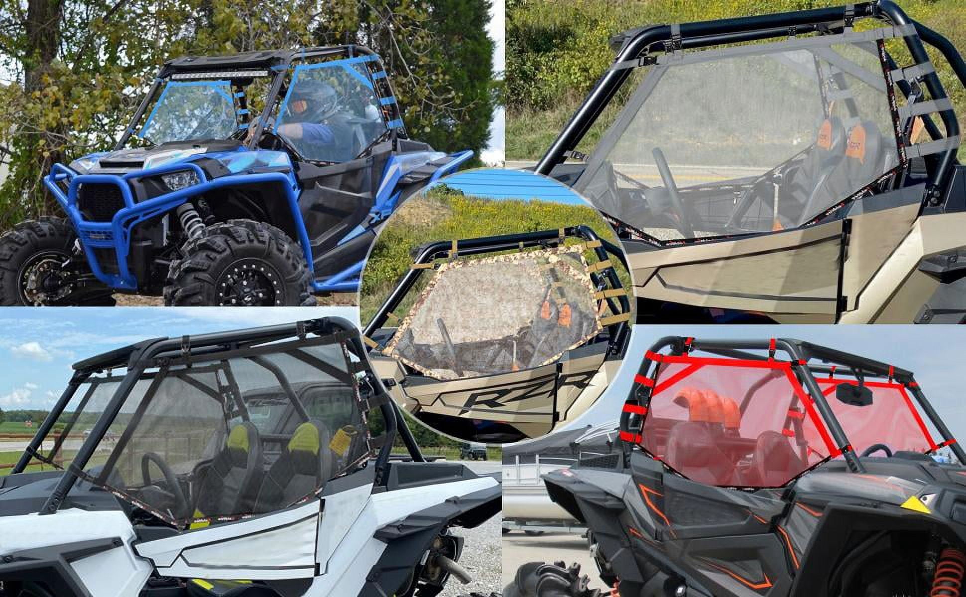 UTV RZR Accessory Window Shade Nets Left Right & Rear Window Shield Fit for Polaris RZR 1000 XP Turbo POLARI RZR 500 570 800 900