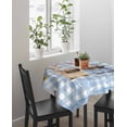 thumbnail image 4 of Easter Gnomes Suqare Tablecloth - 60 x 60 Inch, Watercolor Eggs Basket Daisy Spring Blue Plaid Waterproof & StainResistant Tablecloth, Washable Oil-proof Table Cover for Dining/Party/Wedding/Buffet, 4 of 9