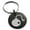 Black, variant on Stainless Steel Pirate Bombardier Icon Engraved Small Medallion Circle Charm Keychain Keyring