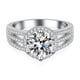 thumbnail image 5 of Anillo de plata s925 con moissanita y diamante Mosan de 2 quilates, anillo de mujer de tres filas de Seiko de moda europea y americana, 5 of 5