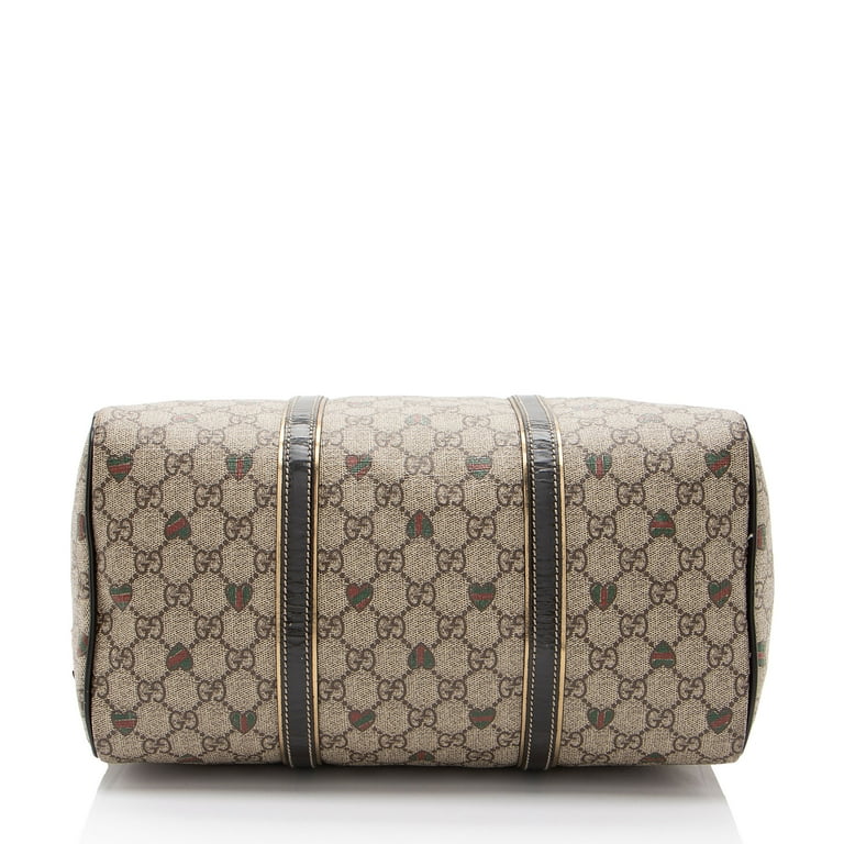 Pre-Owned Gucci GG Supreme Tattoo Hearts Joy Boston Bag