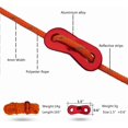 thumbnail image 4 of czcpp-Acenilen 6 Pack Reflective Guyline Tent Rope with Aluminum Adjuster, Tent Kit for Camping Tent & Hiking Accessories - 4mm Thick and 4 Metre Length, 4 of 4