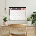 2025 Blueline Monthly Desk Pad Calendar, 22" x 17", Pink Daisy, January