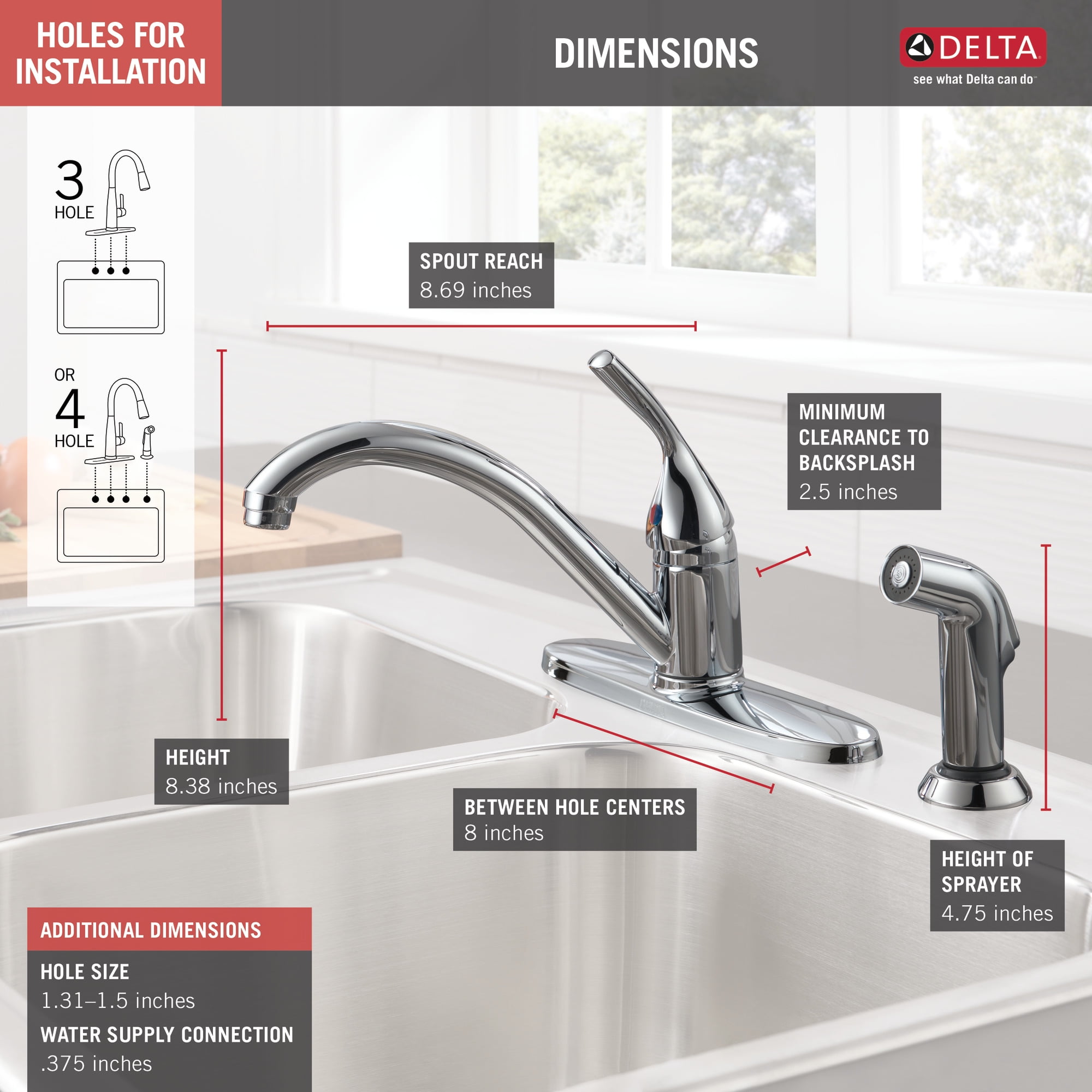 Delta Single Handle Kitchen Faucet With Sprayer Installation - How To Install A Single Handle Kitchen Faucet With Sprayer