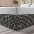 thumbnail image 1 of Geometric Bed Skirt, Simplistic Rhombus Background with Diamond and Triangular Shapes, Elastic Bedskirt Dust Ruffle Wrap Around for Bedding Decor, 4 Sizes, Black White and Yellow, by Ambesonne, 1 of 2