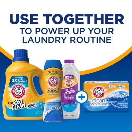 ARM & HAMMER Plus OxiClean Ultra Stain Fighters Liquid Laundry Detergent, Fresh Scent, 32.5 Fl Oz