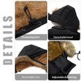 thumbnail image 4 of TACVASEN Men's FLeece Lined Jacket with Hood Water Resistant Windproof Warm Thicken Winter Parka Coat with 6 Pockets, Black, L, 4 of 6