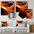 thumbnail image 4 of Designart "Warm Fractal Design in Orange V" Fractals Metal Wall Art, 4 of 5