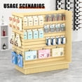 thumbnail image 5 of 49.5”W x 24”D x 54”H - Maple Retail Slatwall Fixture,Premium Versatile H-Unit Gondola Slatwall Display Merchandiser, 5 of 7