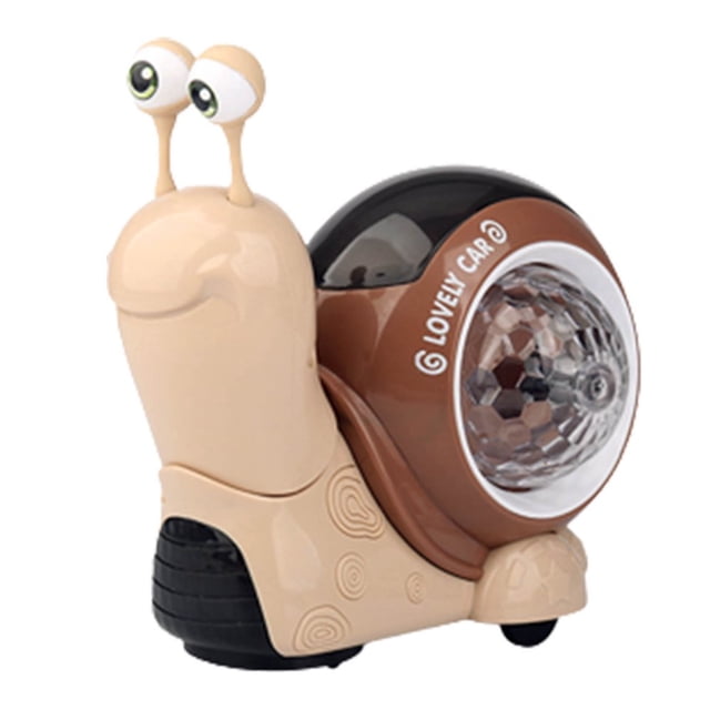 Musical Toy Car With Light Cartoon Walking Animal Snail Early Educational Toy
