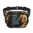 thumbnail image 1 of Balery Skeleton Chef BBQ Scene Mochila Cinturón para Mujeres y Hombres, Bolsa de Cintura Impermeable de Doble Capa con Correa, 1 of 8