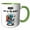 Green/White, variant on 3drose, Funny Space Alien Out of This World Hiking Nature Design, 15oz Mug