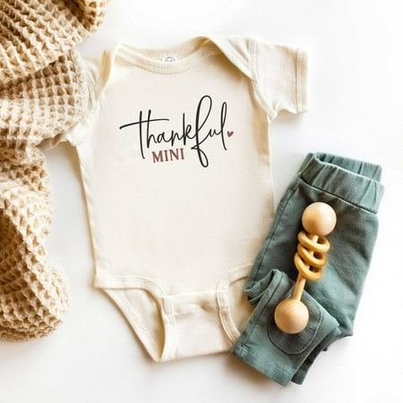 

Jane + Vogue Thankful Mini Heart Cream Baby Onesie for Unisex 3 to 6 Months