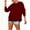 Wine, variant on Women Cotton Sweatshirts Casual Loose Crewneck Long Sleeve Pullover Sweatshirt Comfy Lightweight Fall Winter Side Split Tops