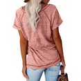 thumbnail image 4 of JWZUY Women's Casual Short Sleeve T Shirts Crewneck Raglan Tees Classic Summer Tunic Tops Soft Basic Shirts Pink-01 S, 4 of 9