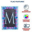 thumbnail image 5 of America Forever Spring Monogram Garden Flag Letter M 12.5 x 18 inches Double Sided Vertical Outdoor, Yard, Lawn, Decorative Seasonal, Hydrangeas, Blue Butterflies Bees Summer Floral Garden Flag, 5 of 5