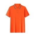thumbnail image 2 of ZRGHAOYLQ Men's Henley Shirts Short Sleeve Trendy Button Up T Shirts Classic Solid Color Lightweight Tees Big and Tall Plus Size Patchwork Shirt with Chest Pockets, 2 of 9