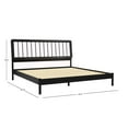 thumbnail image 6 of Walker Edison Mid-Century Modern Slatted Solid Wood King Bedframe, Black, 6 of 14