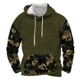 thumbnail image 1 of Mefallenssiah Sweat à Capuche Hommes Mode Poches Manches Longues Imprimé Chandails en Molleton Hauts Blouse, 1 of 4