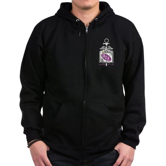 CafePress - Pi Sigma Epsilon Colored Crest Sweatshirt - Zip Hoodie, Classic Hooded Sweatshirt with Metal Zipper
