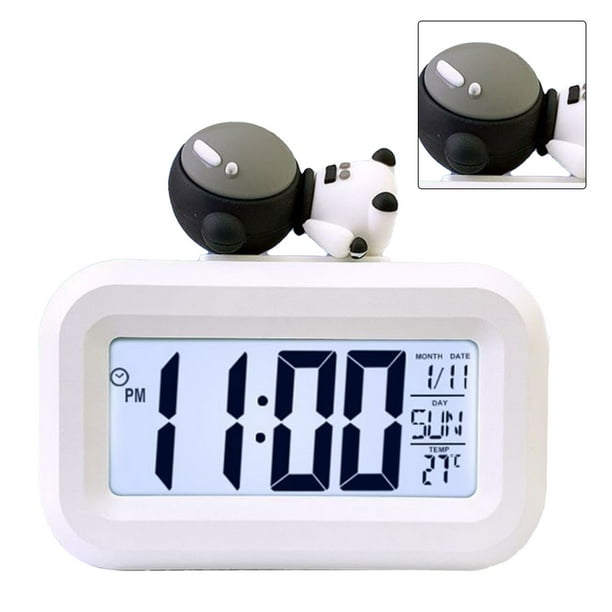 Linda alarma digital reloj electronico Lindo dibujo animado Pantalla LED Alarma Reloj despertador digital Rendimiento solido Jadeshay A Walmart en linea