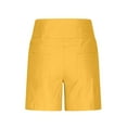 thumbnail image 5 of Inleife Womens Solid Stretch Twill Shorts Thin Waist Pull On Regular Hiking Shorts Bermuda Summer Casual With Pockets, 5 of 6