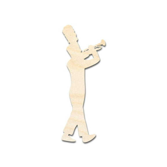 Unfinished Wood Marching Band Silhouette 7" / 1/4"