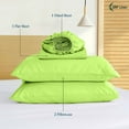 thumbnail image 6 of 600 Thread Count 4 Piece Quality Sheet Set 18 Inch Deep Pocket 100% Egyptian Cotton Color Parrot-Green Solid Size Twin, 6 of 7