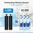 thumbnail image 5 of Waterdrop NSF/ANSI 42&372 Certified Water Filter, Replacement for Berkey® BB9-2® Black Filters, Pack of 2, 5 of 9