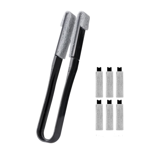 Limpiador de persianas portátil, removedor de polvo, dispositivo doméstico, cepillo de limpieza lavable, cepillo de limpieza de polvo para muebles del negro