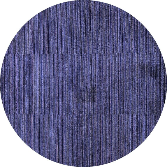 Ahgly Company Indoor Round Abstract Blue Modern Area Rugs, 6' Round