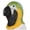 Green, variant on Furry Parrot Head Mask,Realistic Parrot Mask,Hairy Macaw Bird Masks,Spoof Birds Masks Fancy Dress