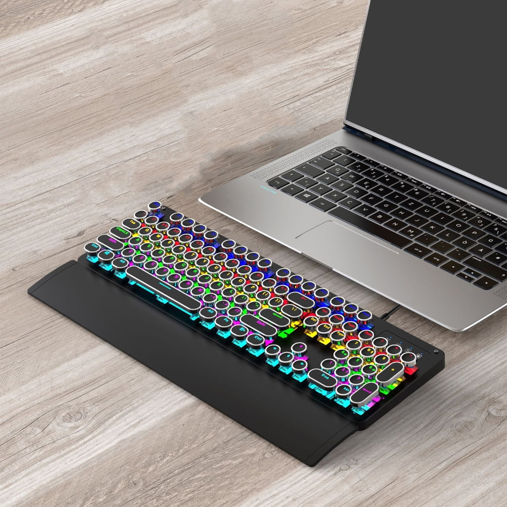 PatungKu Customizable Mechanical Gaming Keyboard Mouse Dynamics led Lighting Hot Swap Design Tactile Switches Wire USB C Connect