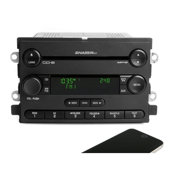 Restored 2006 Ford Mustang OEM AM FM Radio 6 CD Player Bluetooth Upgrade 6R3T-18C815-GD (Refurbished)