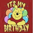 thumbnail image 2 of Men's Winnie the Pooh It's My Birthday Graphic Tee Red Medium, 2 of 5
