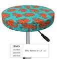 thumbnail image 4 of Lukts Fun Octopus Patten Bar Stool Covers 12"-14" Round Crease-Resistant Stretchy Washable Dustproof Stool Seat Slipcover-14 inch, 4 of 7