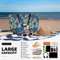 thumbnail image 5 of Xecao Colorful Flowers for versatile beach bag for women includes zipper pockets and waterproof material, ideal for vacations and adventures., 5 of 7