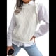 thumbnail image 3 of Suéter Sin Mangas con Volantes para Mujer, Cuello Redondo, Tejido de Punto, para Verano L, 3 of 10
