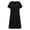 Black, variant on HBBIKVI Zip-Front House Dress for Women Comfort Short Sleeve Tunic Shift Dress with Ruched Detailing for Easy Relaxed Loungewear Style