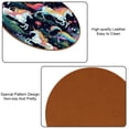 thumbnail image 5 of Unicorn 6PCS Round Coasters Microfiber Leather 11x11 cm/4.3x4.3 in - Set of 6 Drink Coasters for Home and Bar Use - & Easy to Clean Beverage Coasters Pack, 5 of 6